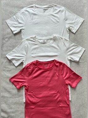 GAP Crewneck Tee Trio - White & Coral